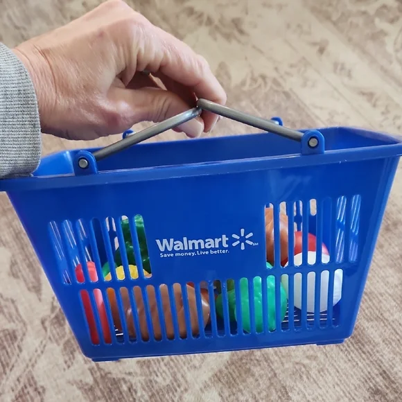 Walmart Blue Toy Shopping Basket - Picture 4 of 4